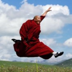 monk running